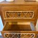 Vintage oak and rattan chest of drawers