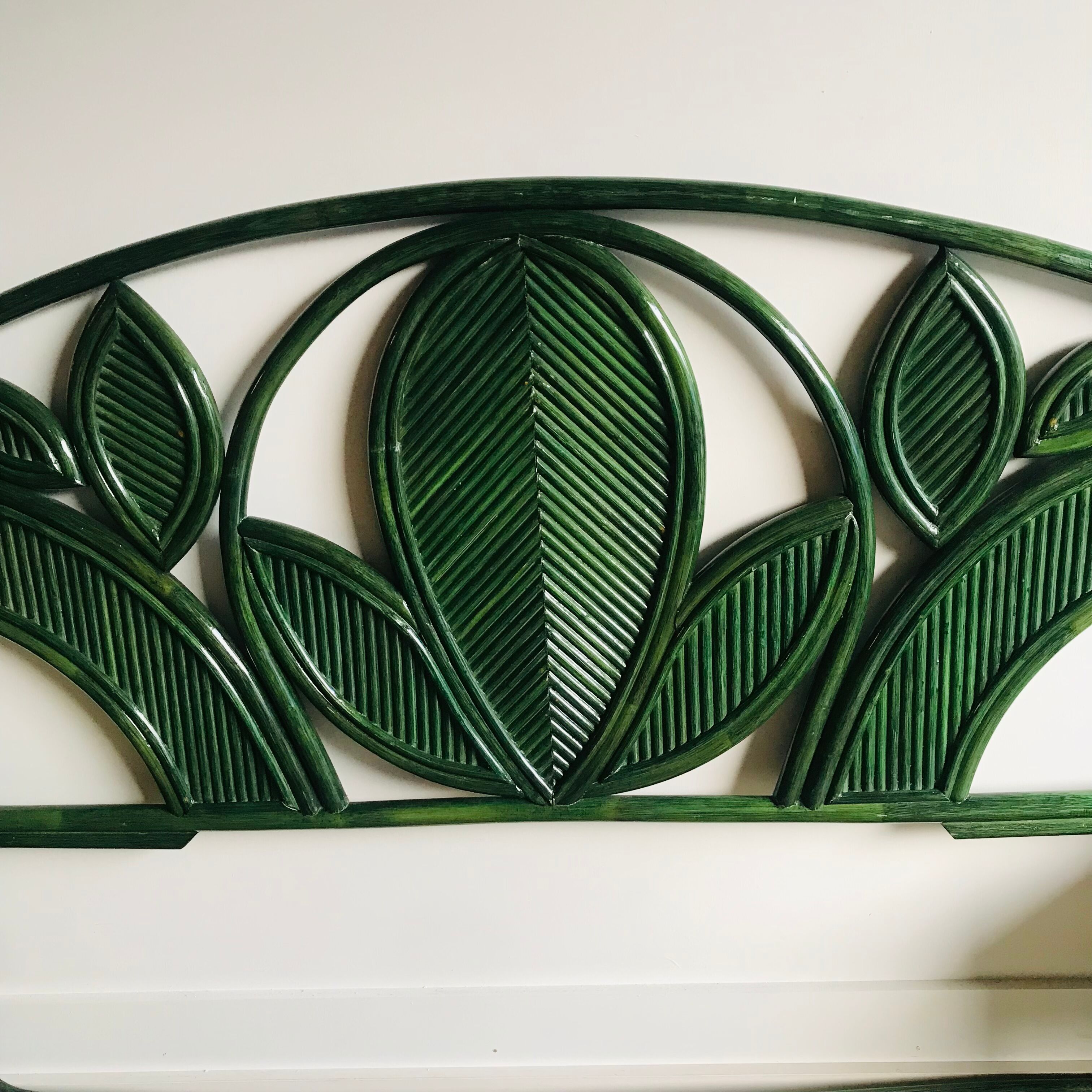 Bamboo rattan headboard 70s and 2 bedside table Vivai del Sud