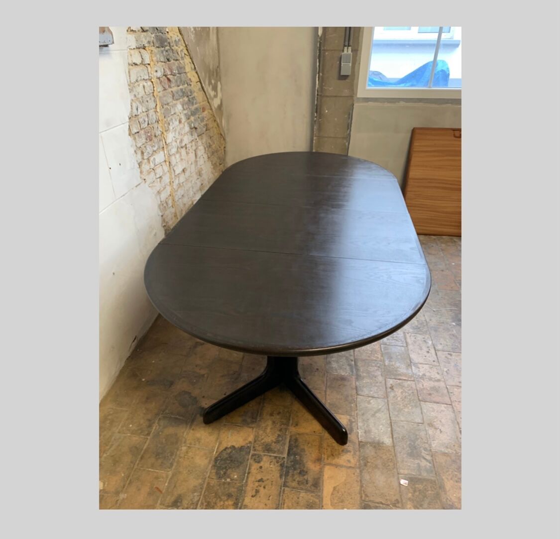 Dark wood extendable dining table, 1970s