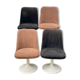 Set of 4 Tulip Base Space Age Chairs