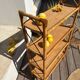 Vintage rattan bookshelf