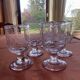 Set of 5 pink bubble glasses – Biot glassware – vintage** Pretty lo