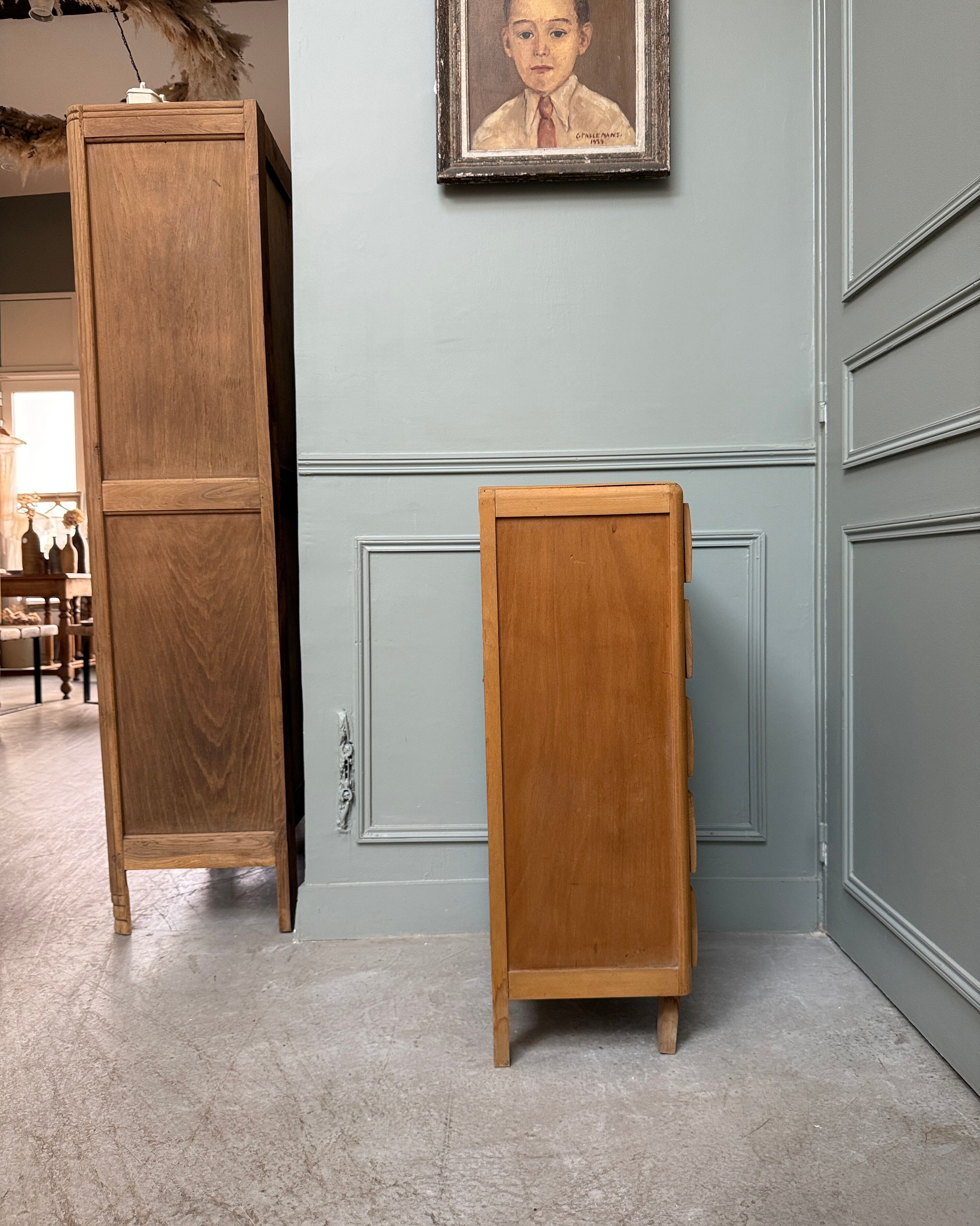 Commode vintage à 5 tiroirs (rénovée)