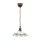Art Deco Ceiling Lamp, Scailmont Belgium Glass Shade, 1930s