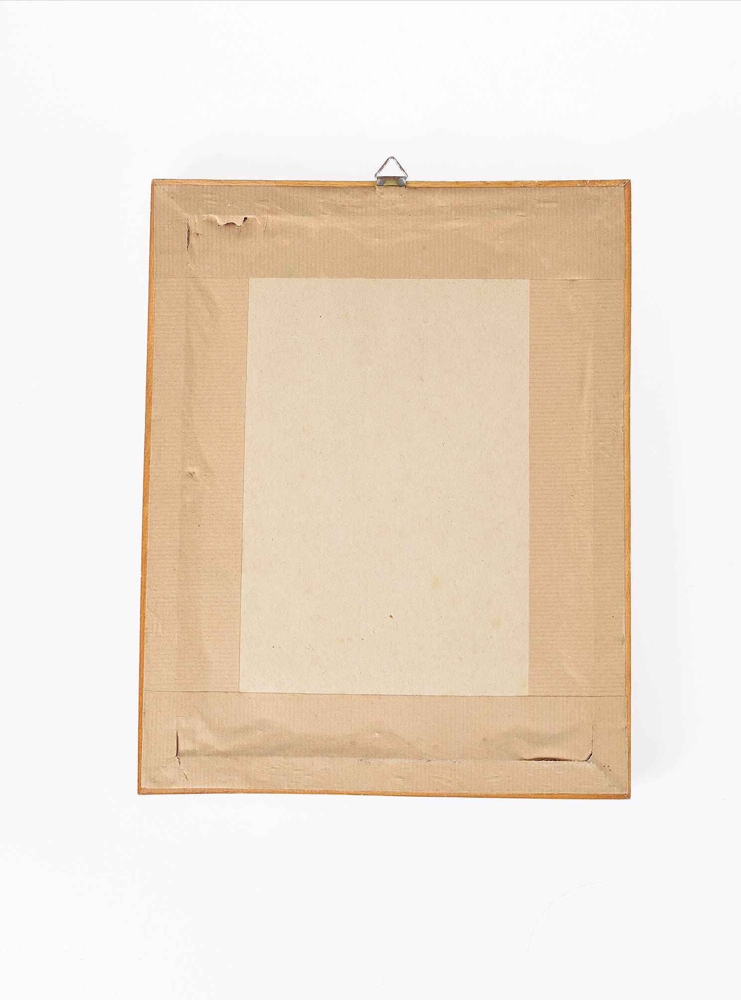 Small old wooden mirror with carved frame