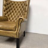 Armchair shepherdess chesterfield olive green