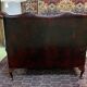 Chesterfield 2-seater leather-eared sofa from the 80s