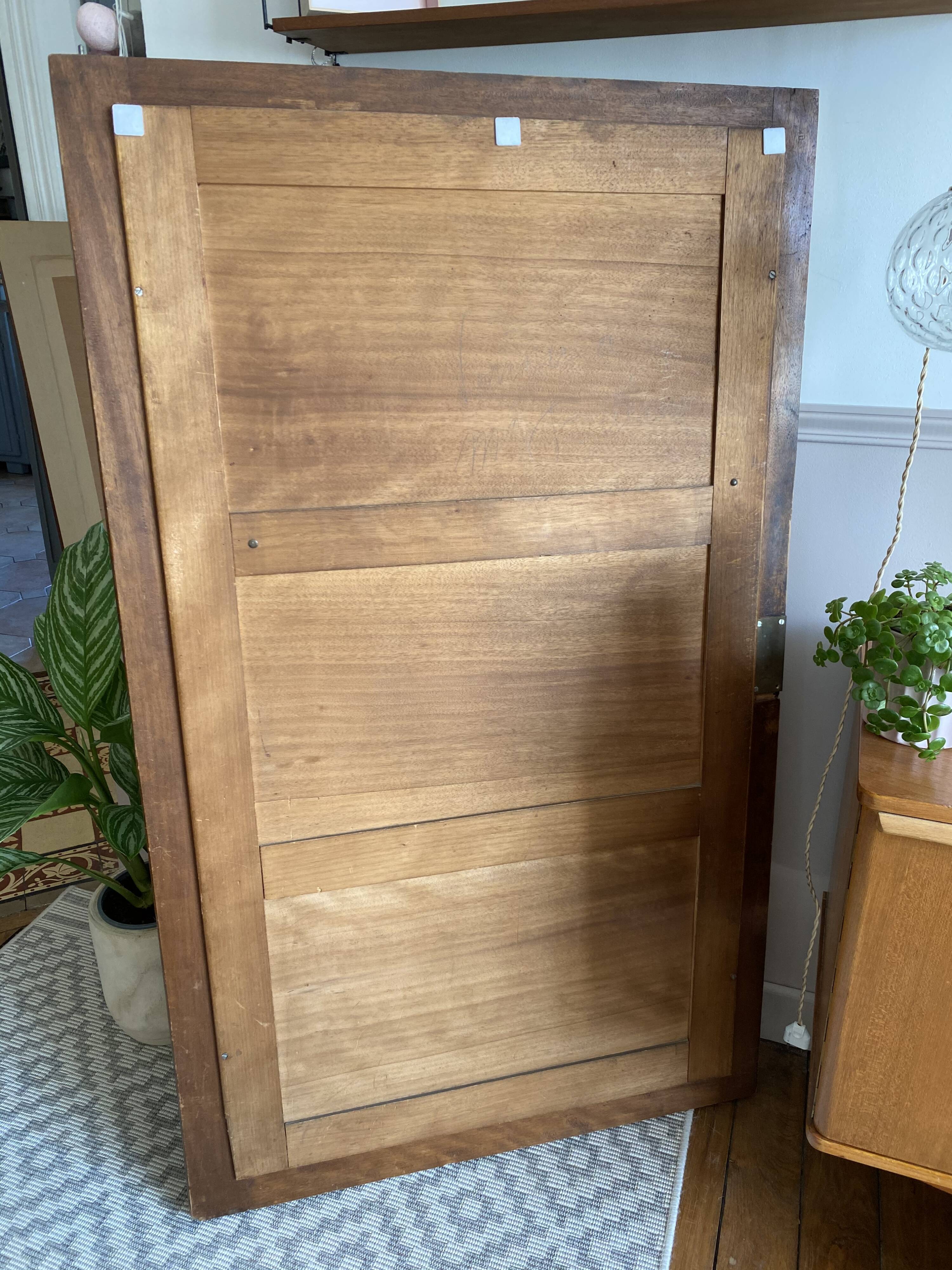 Vintage wooden door mirror 132x79