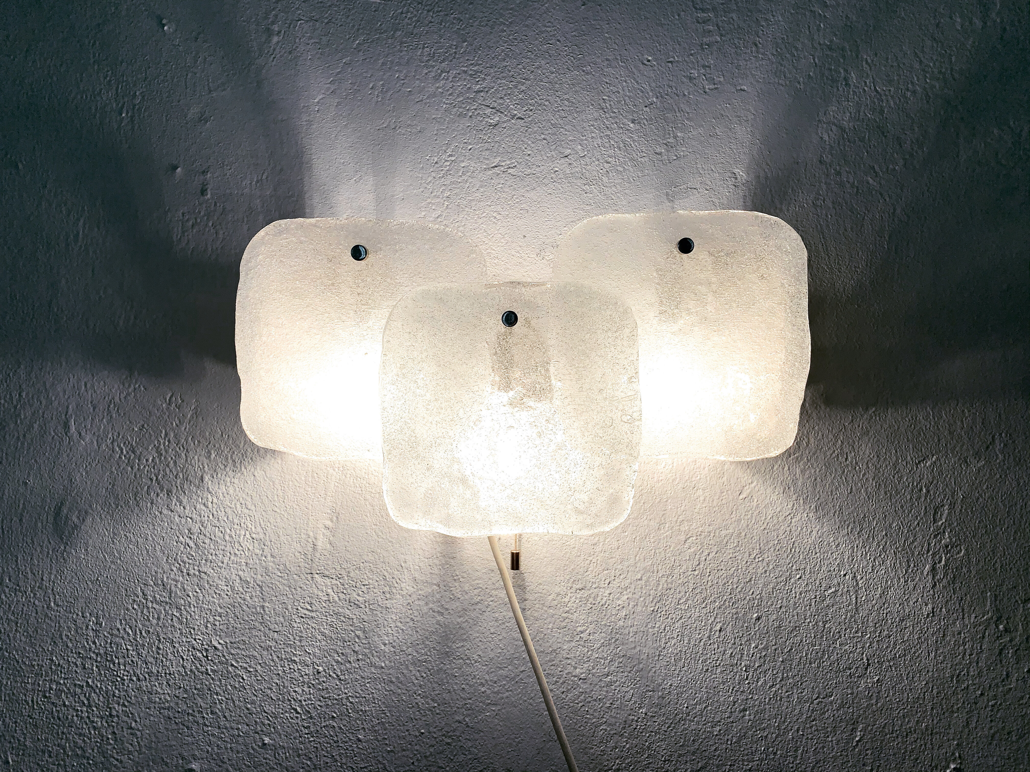 Ice Glass Wall Lamp by J.T. Kalmar