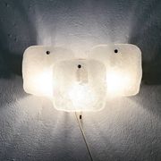 Lampe murale en verre de glace par J.T. Kalmar
