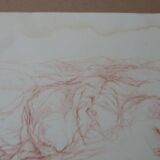 GILI Marcel - Original lithograph "Naked woman" 50x65cm