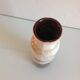 Beige and brown tube vase by Scheurich Ceramic, vintage 60s-70s