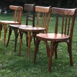 Série de 4 chaises bistrot dépareillées