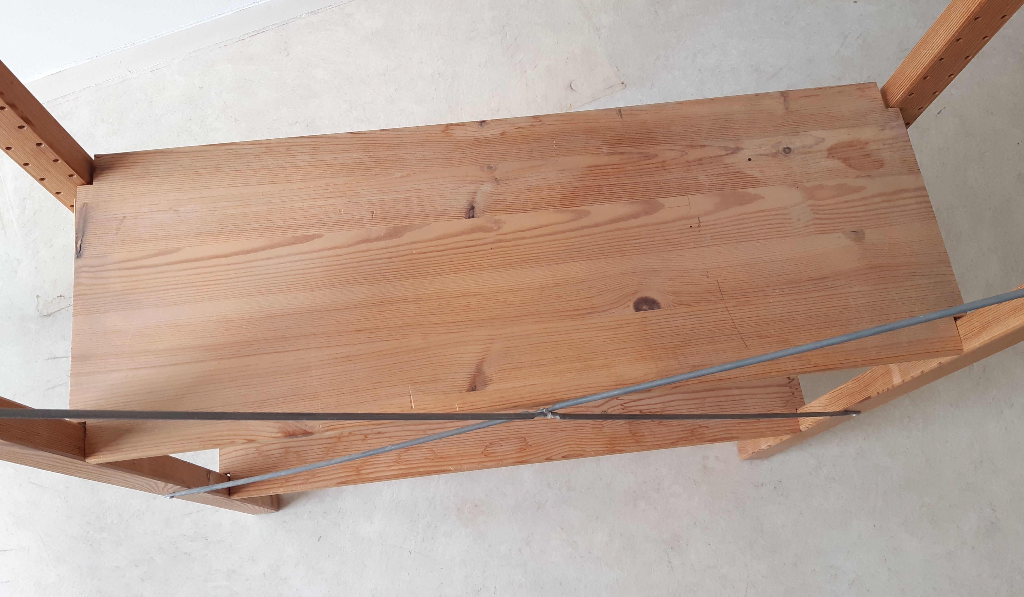 Pine shelf, Scandinavian style Lundia, vintage 70s