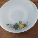 Series of 5 cups and under cups Arcopal summer fruit decoration