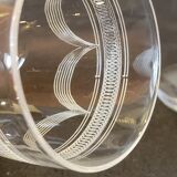 8 verres à Porto / vin en cristal gravé fin XIXème