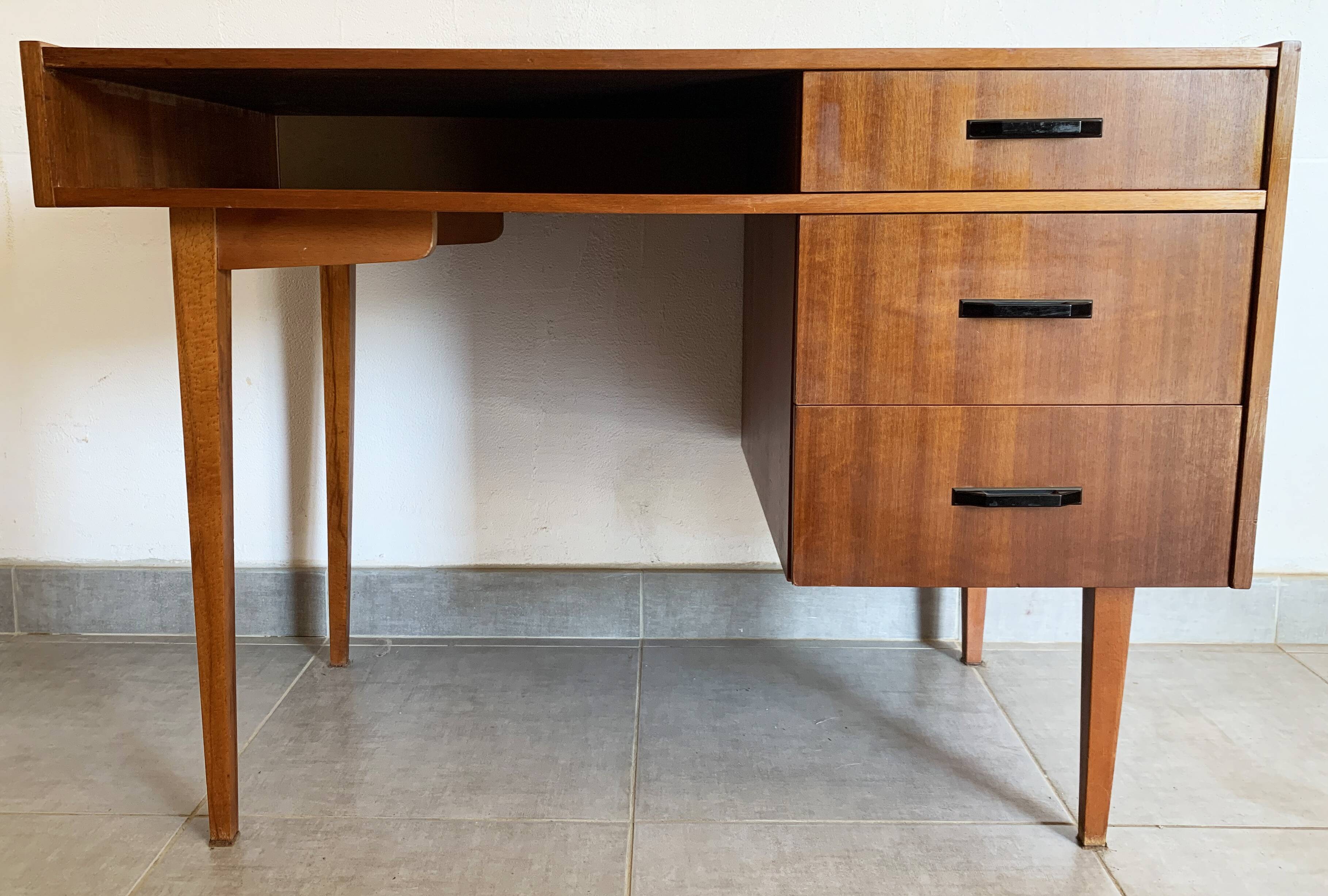 Vintage Scandinavian teak desk, year 60