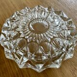 Chiseled glass ashtray