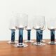 German wine glasses by Regina Kaufmann for Glashagen Hütte, set of 6.