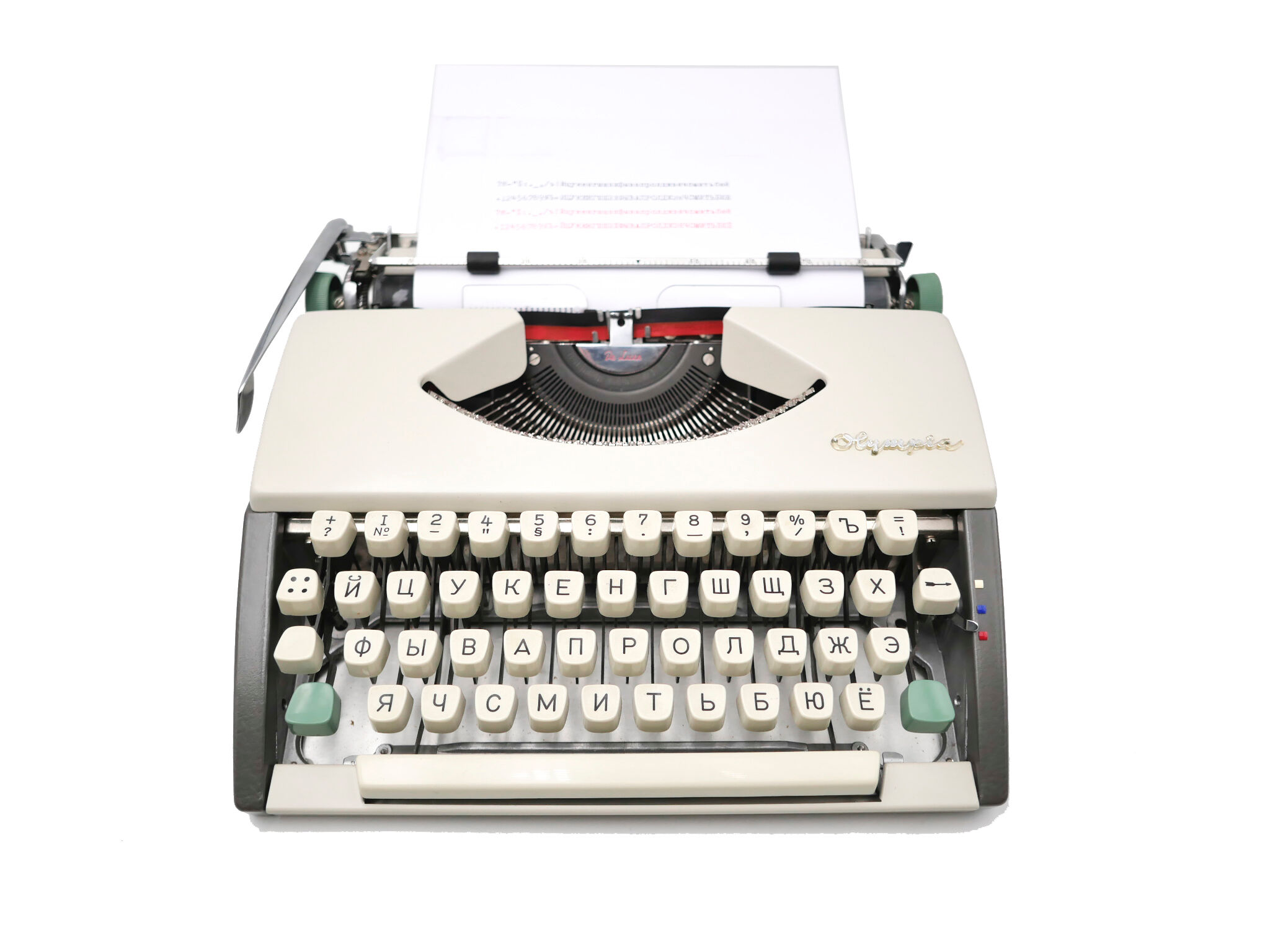 Olympia De Luxe Cyrillic Beige Typewriter Revised Ribbon New