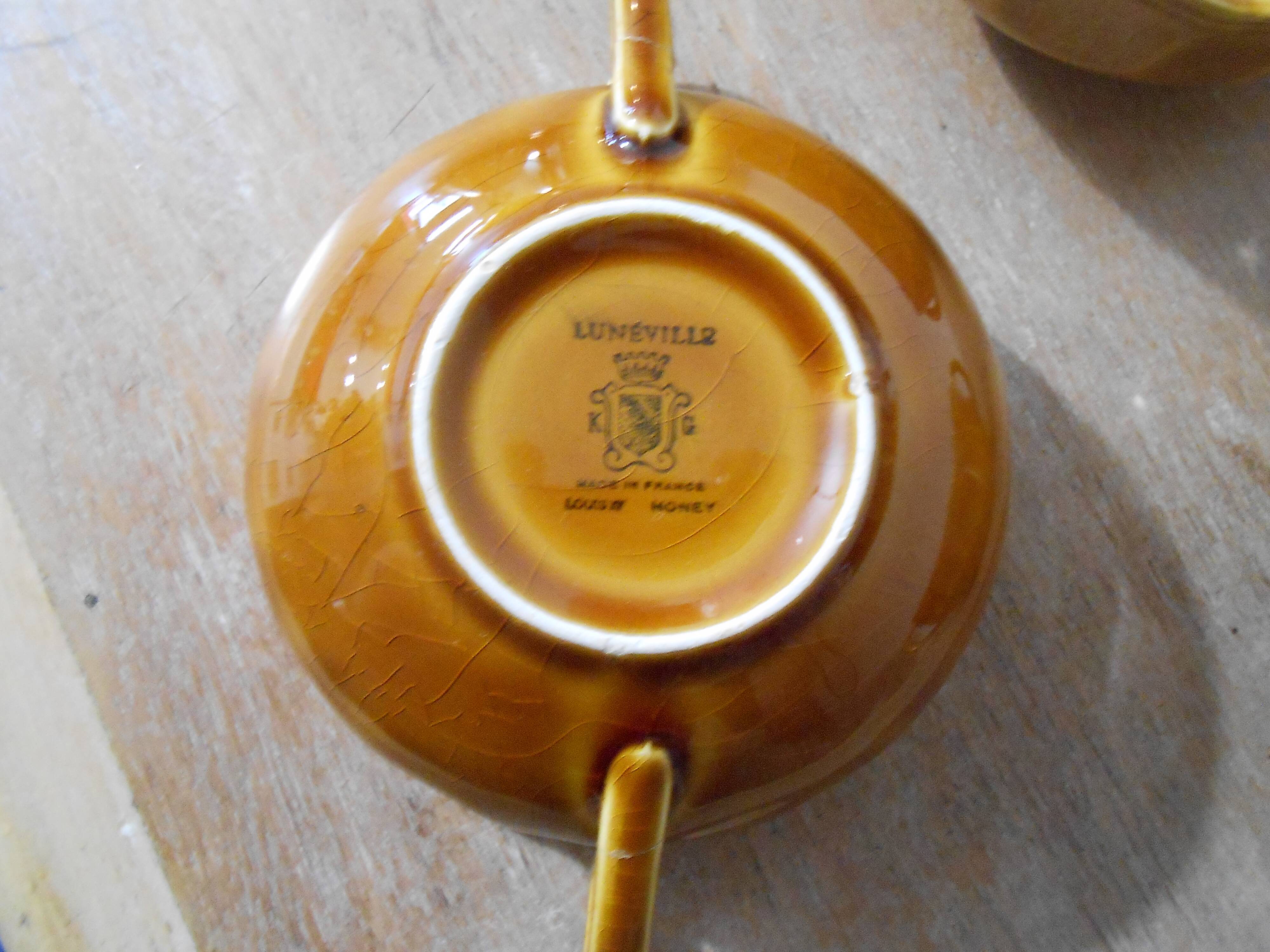 3-bowl ceramic set Lunéville Louis VX Honey
