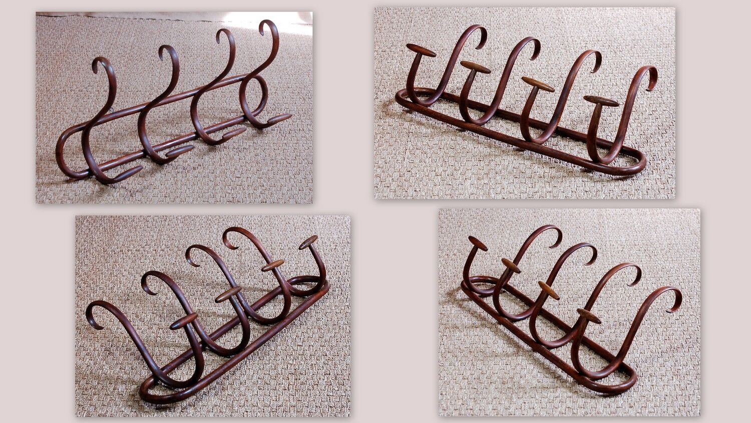 Bistro coat hook in curved goose early 20th century