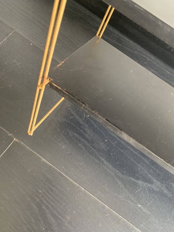 Etagère vintage 1960 String murale noir doré - 60 x 48 cm
