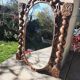 twisted wood mirror