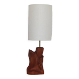 Scandinavian teak monoxyl lamp 1960