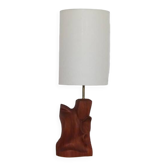 Scandinavian teak monoxyl lamp 1960