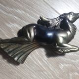 Pair of Deer bookends signed FRANJOU Art Deco