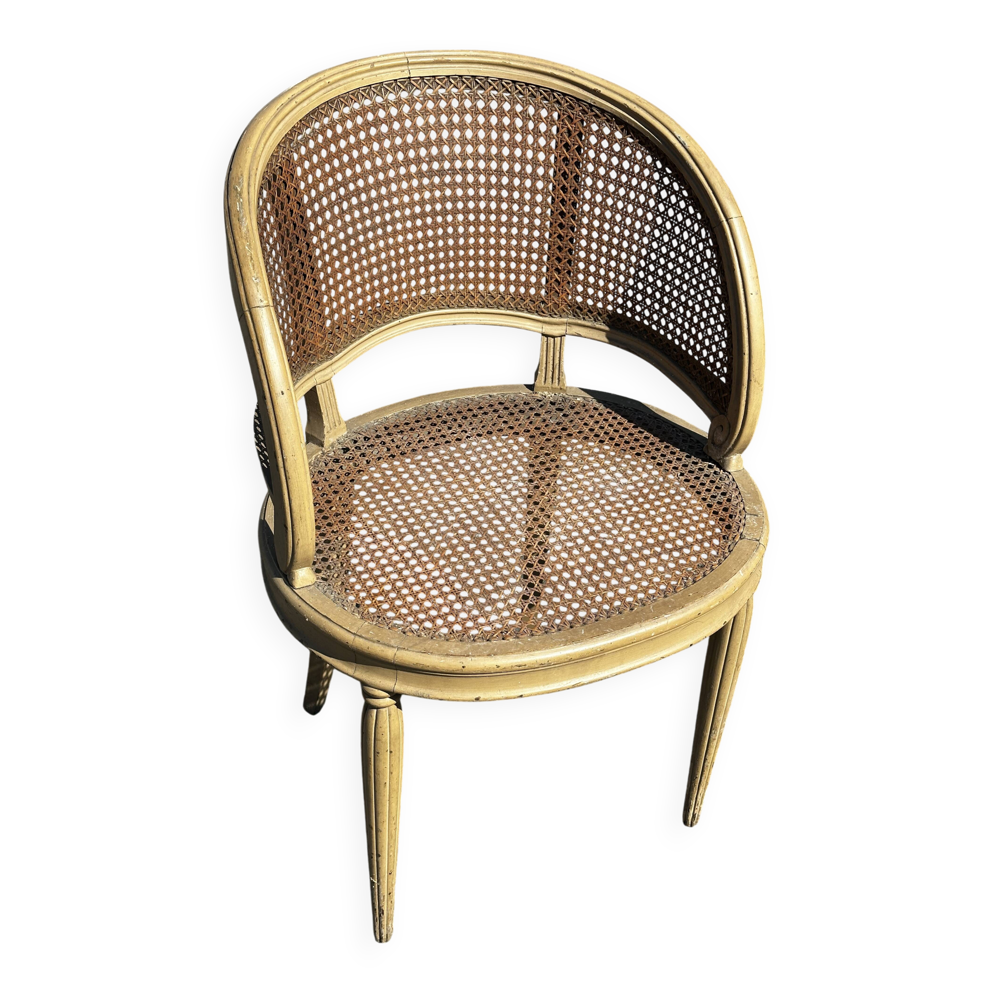 1920s cane armchair