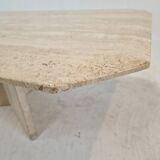 Italian Coffee Table in Travertine, 1980s