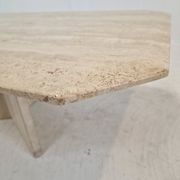 Italian Coffee Table in Travertine, 1980s