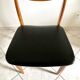 Set de 5 chaises scandinaves teck et skaï