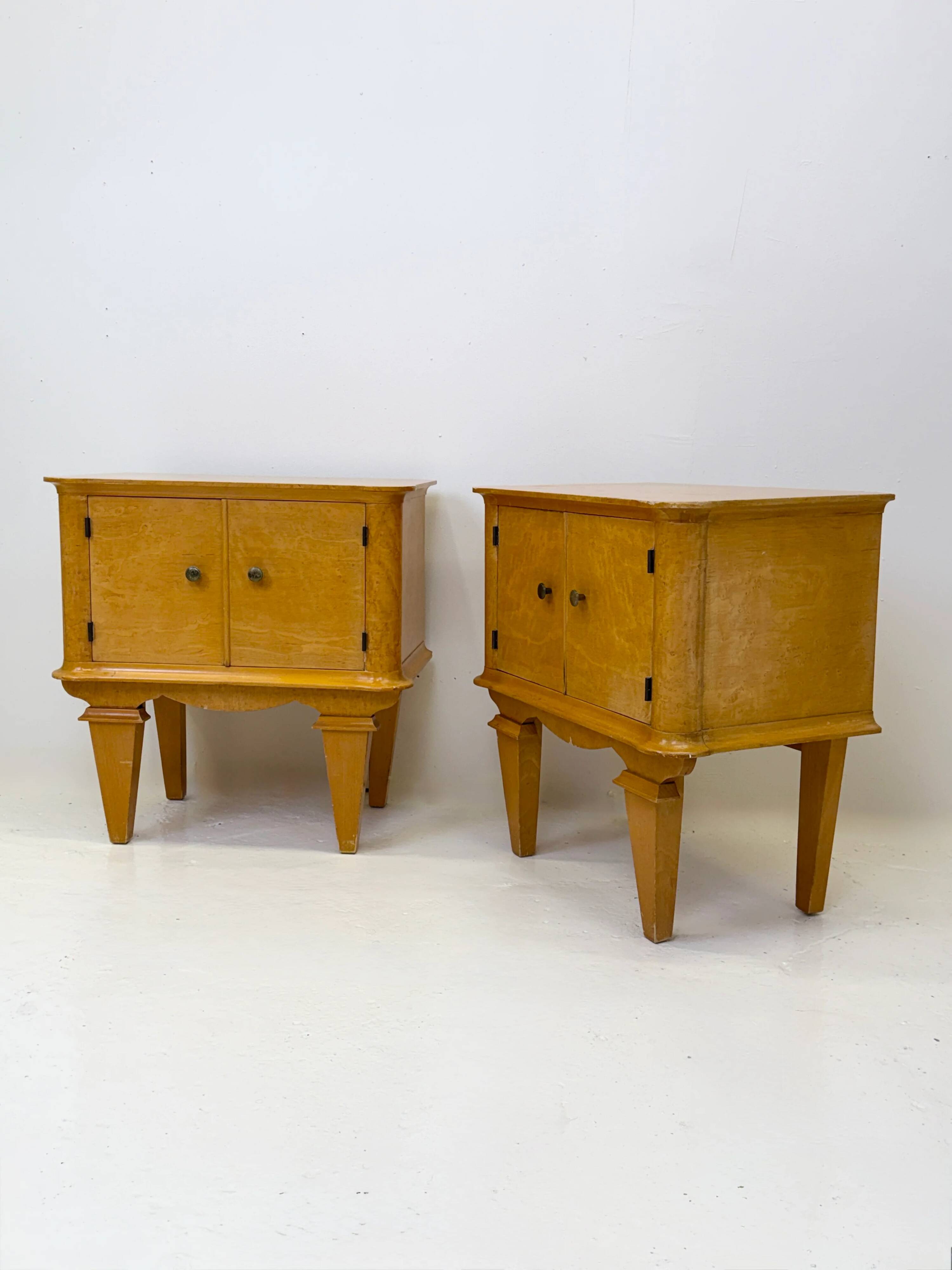 Paire de chevets "Art Déco" France, 1940s
