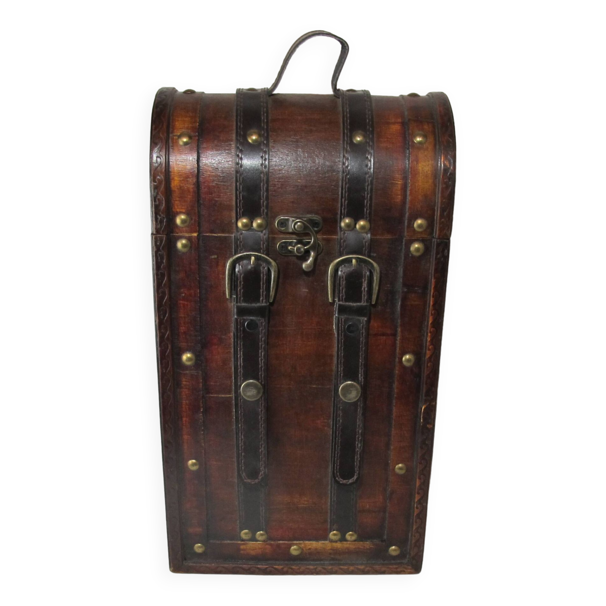 Boîte porte-bouteille en bois