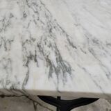 Marble and cast iron restaurant bistro table