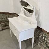 Antique 5-drawer dressing table with swivel mirror