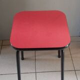 Tabouret rouge en formica 70'