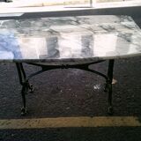 Marble and metal bistro table