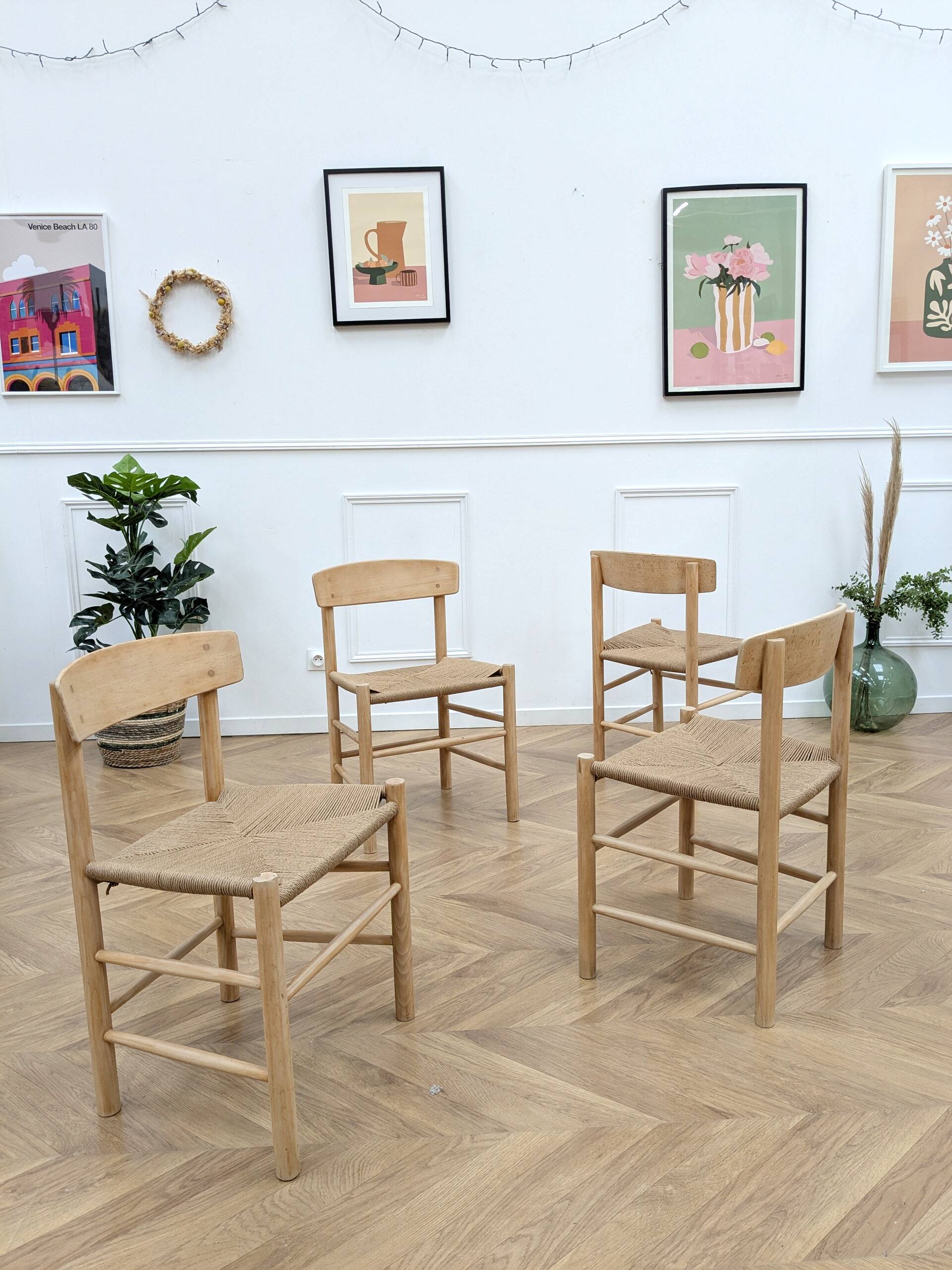 4 J39 Folk chairs