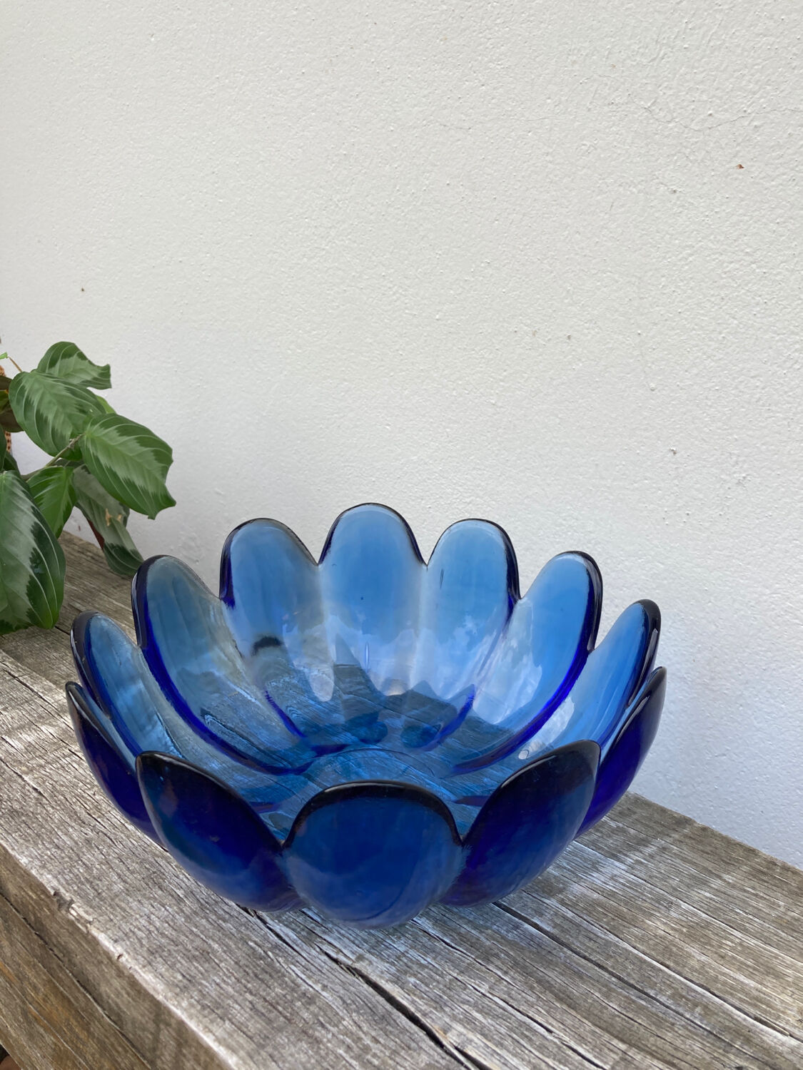 Vintage molded glass bowl
