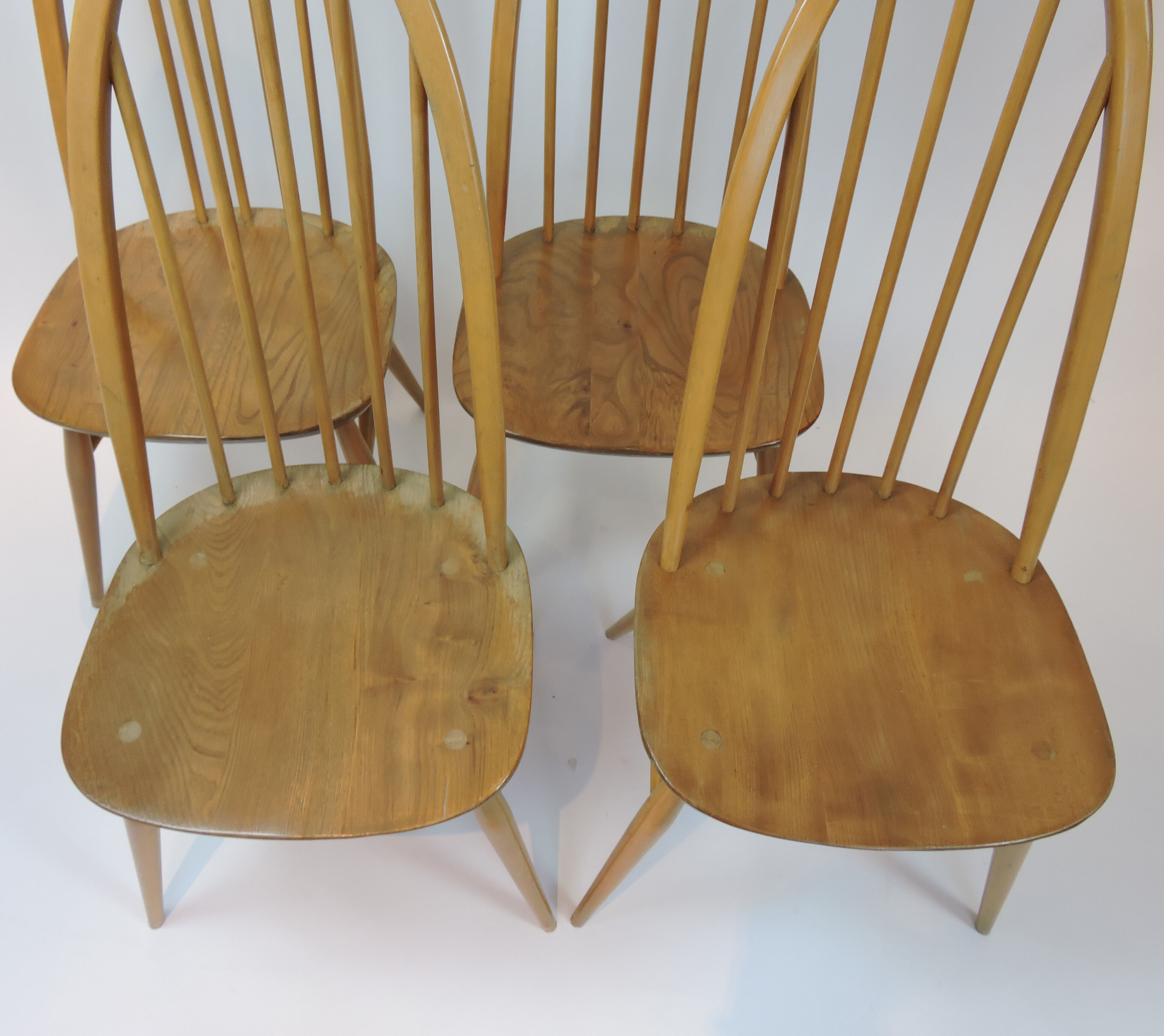 Ensemble de 4 chaises de salle à manger de Lucian Ercolani, des années 1960
