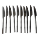 Lot de 10 couteaux vintage – effet bambou