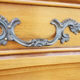 2-drawer chest of drawers in varnished wood