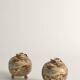 Satsuma Earthenware Vases, Hand-Painted Polychrome, Japan, Set of 2