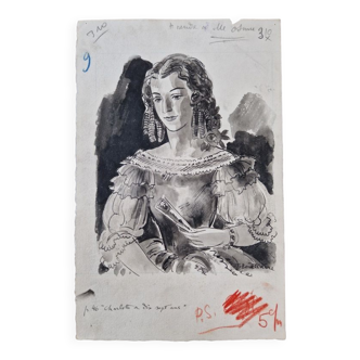 Encre et lavis d'encre sur papier 1937 par Jacques Boullaire