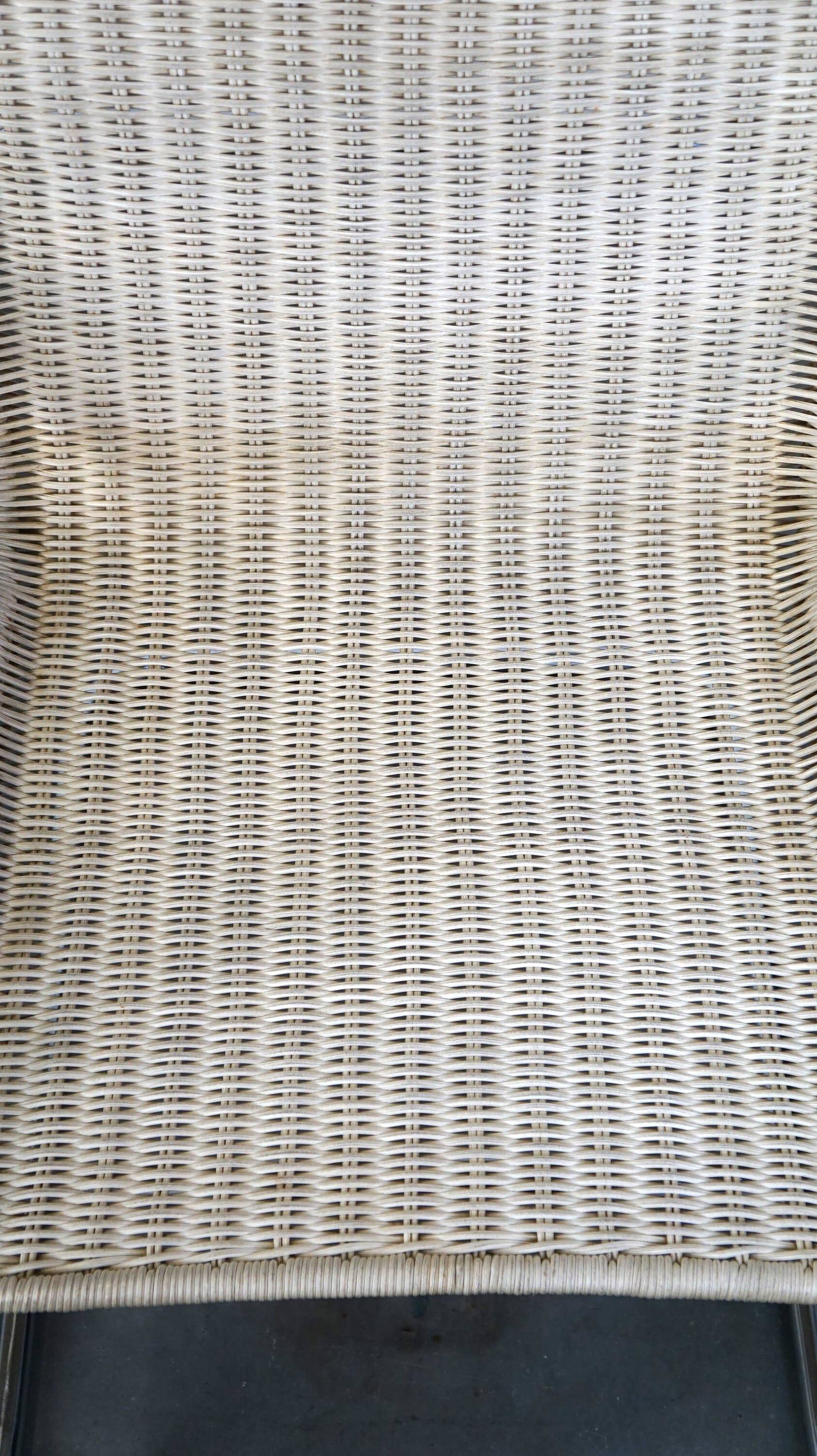 Set of two vintage design chairs by Franco Albini for Tecta, chrome and rattan