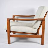 Fauteuil scandinave original Baczyk, années 1960, rénovation, teck.